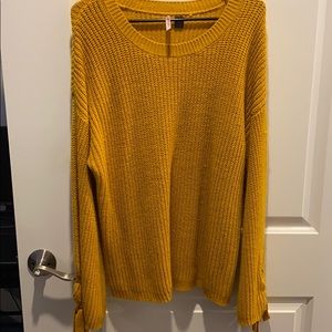 Mustard Sweater with Bell Sleeves